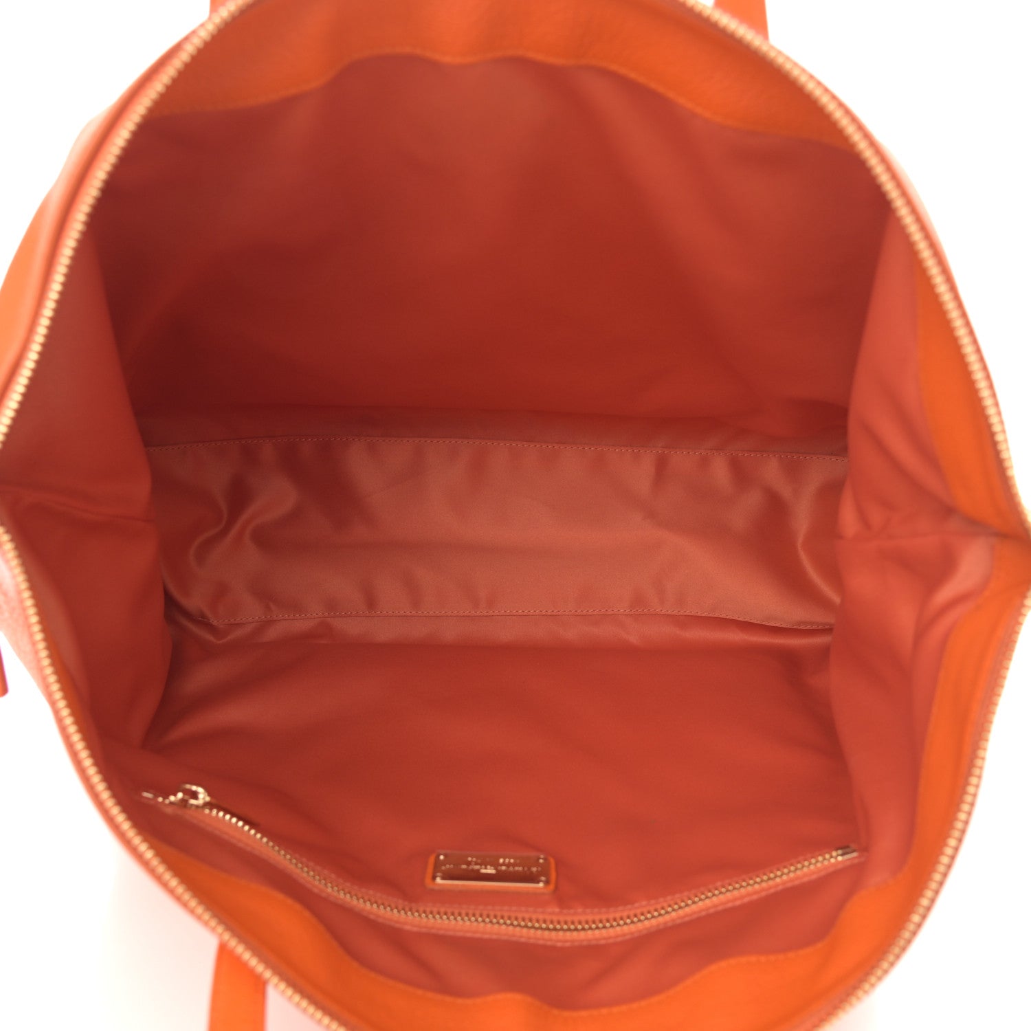 Salvatore Ferragamo Goatskin Large Mika Tote Orange 5 of 10