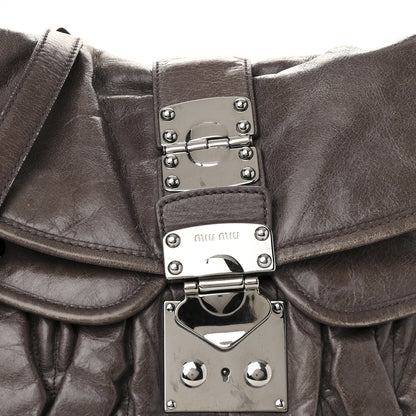 Miu Miu Nappa Matelasse Coffer Hobo Marmo 8 of 13