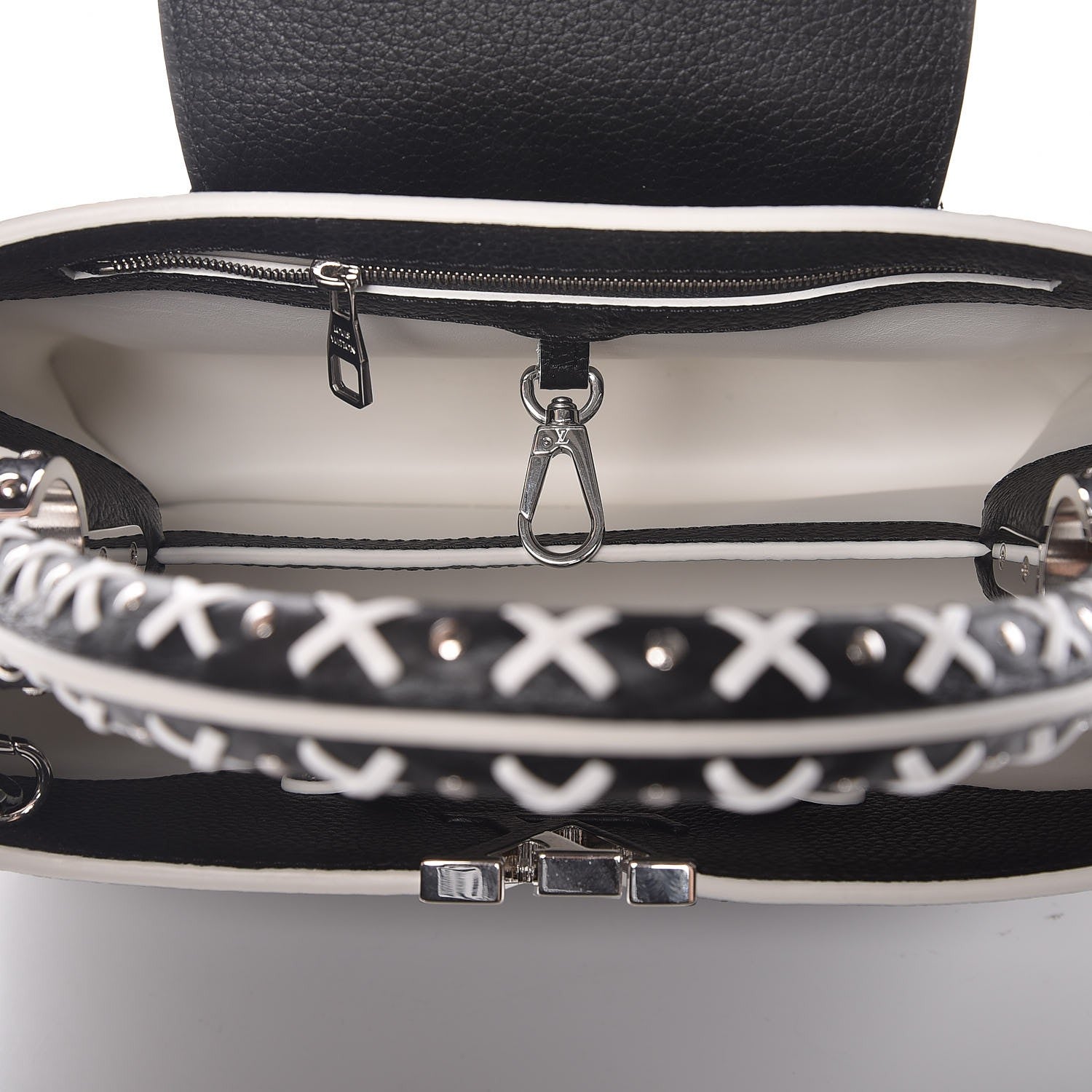 Louis Vuitton Taurillon Capucines PM Black 6 of 9
