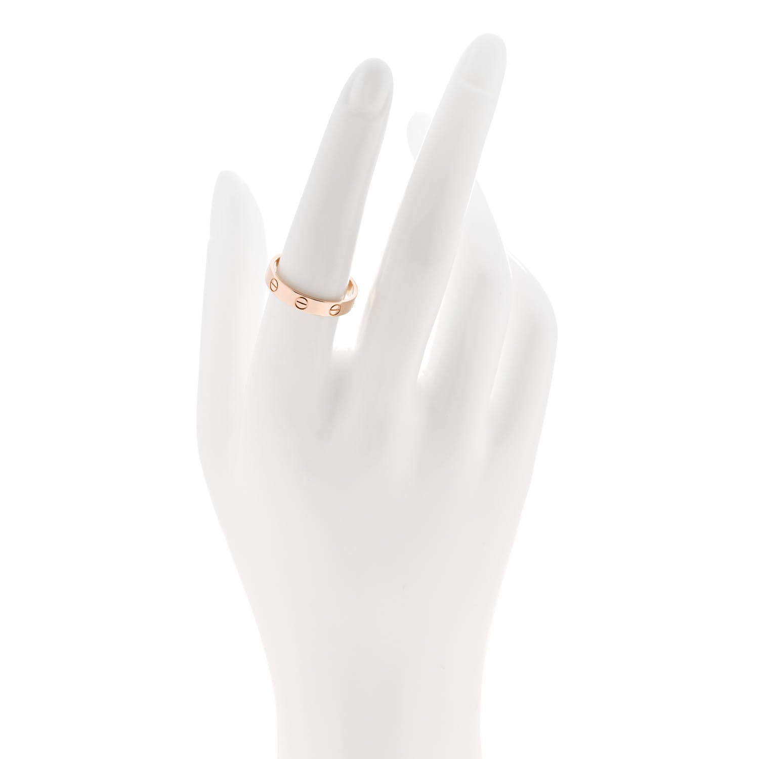Cartier 18K Pink Gold 3.5mm LOVE Wedding Band Ring 55 7.25 2 of 5