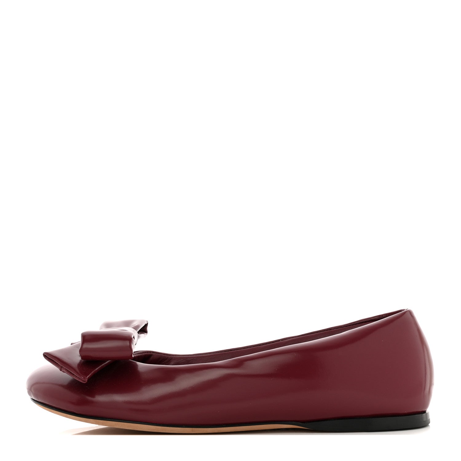 Loewe Puffy Lambskin Padded Bow Ballerina Flats 39 Raspberry 1 of 9