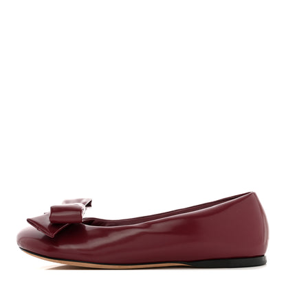 Loewe Puffy Lambskin Padded Bow Ballerina Flats 39 Raspberry 1 of 9