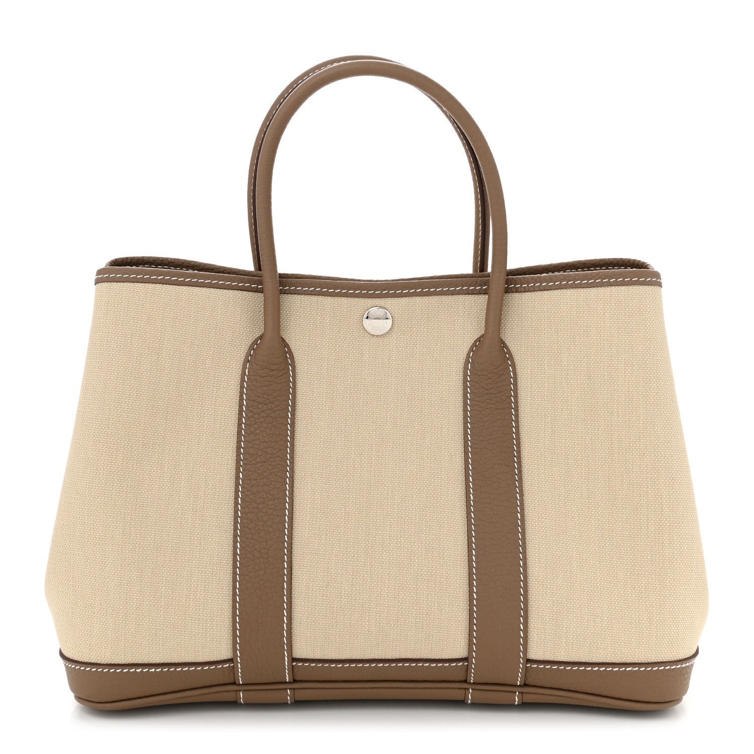 Hermes Twill D Negonda Garden Party 30 TPM Tote Beton Etoupe 1 of 11