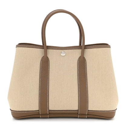 Hermes Twill D Negonda Garden Party 30 TPM Tote Beton Etoupe 1 of 11