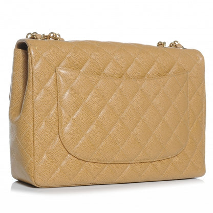 Chanel Caviar Jumbo Single Flap Beige 3 of 7