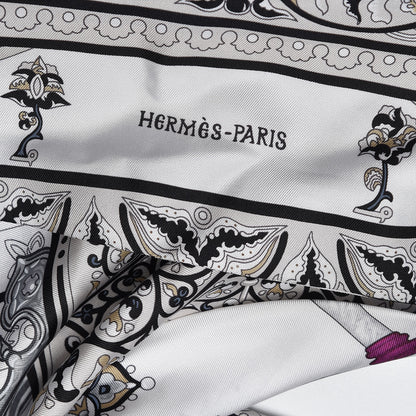 Hermes Matte Niloticus Crocodile Silk Textile Accessory Ciels Byzantins Scarf 3 of 6