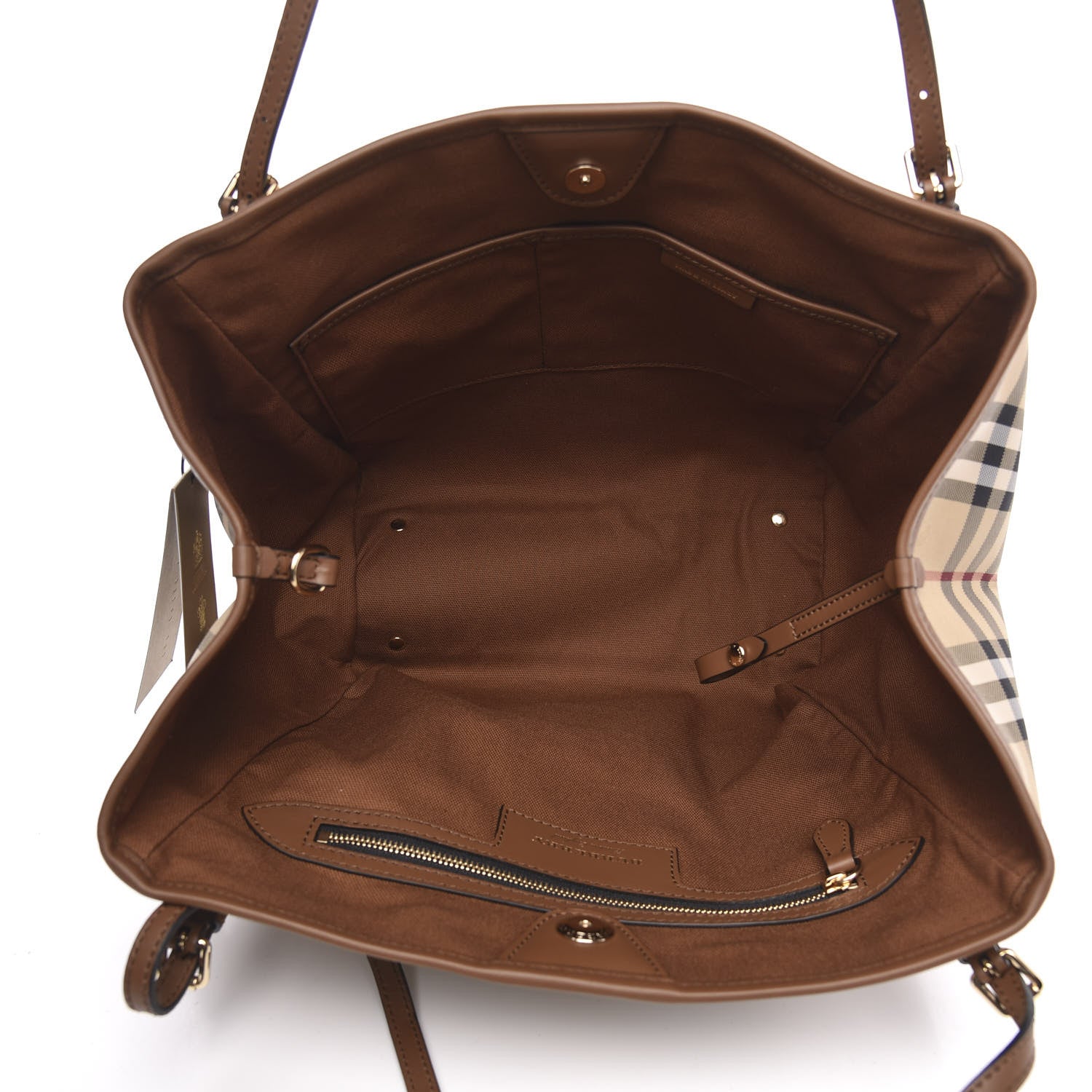 Burberry Horseferry Check Small Canterbury Tote Honey 5 of 10