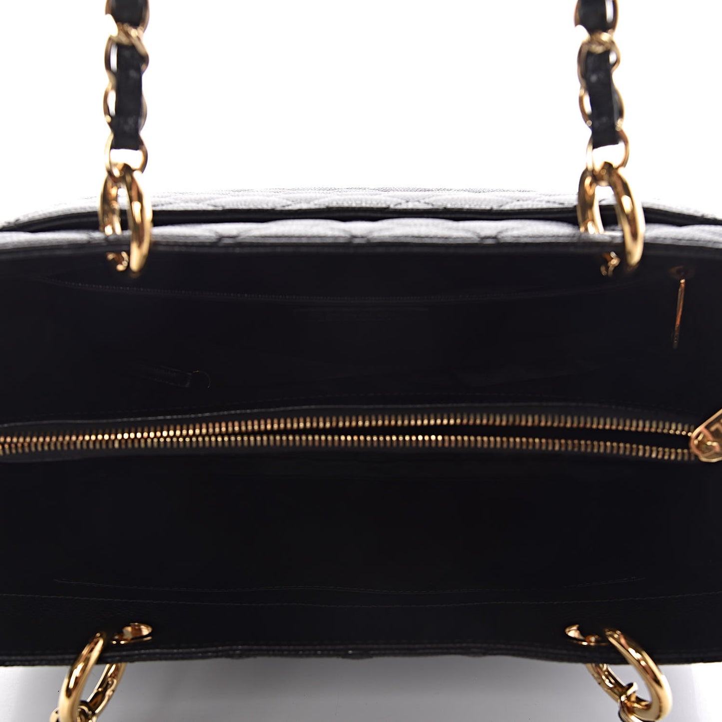 Caviar Quilted Grand Shopping Tote GST Black