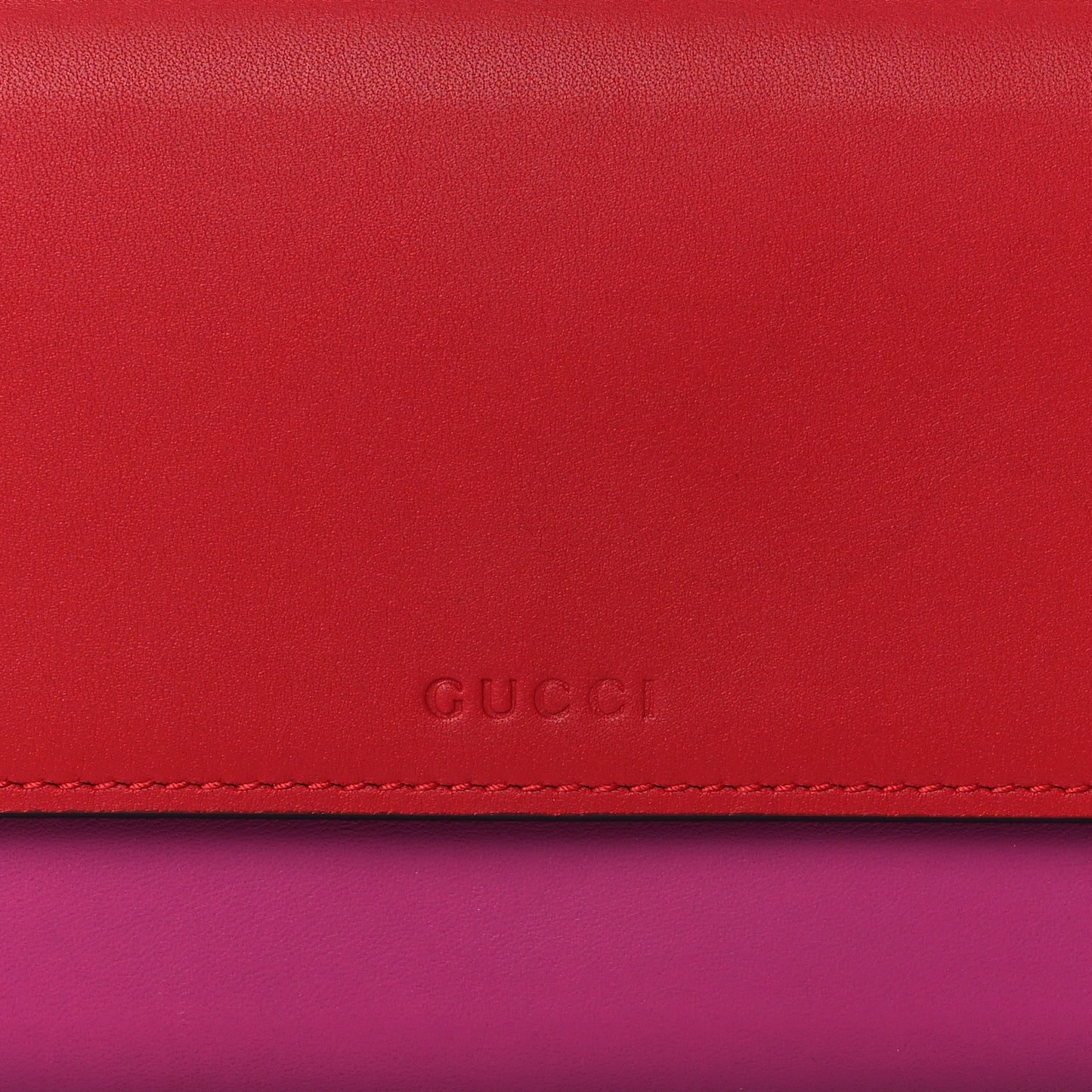 Moon Calfskin Continental Wallet New Rosette Hibiscus Red