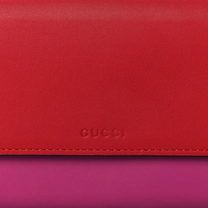 Gucci Moon Calfskin Continental Wallet New Rosette Hibiscus Red 7 of 7