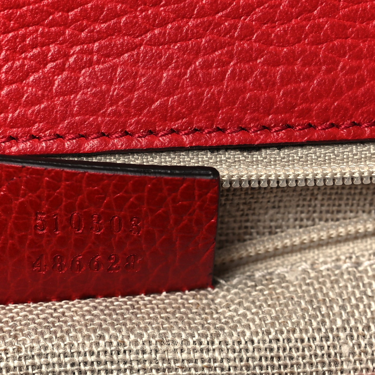 Dollar Calfskin Interlocking G Shoulder Bag Red