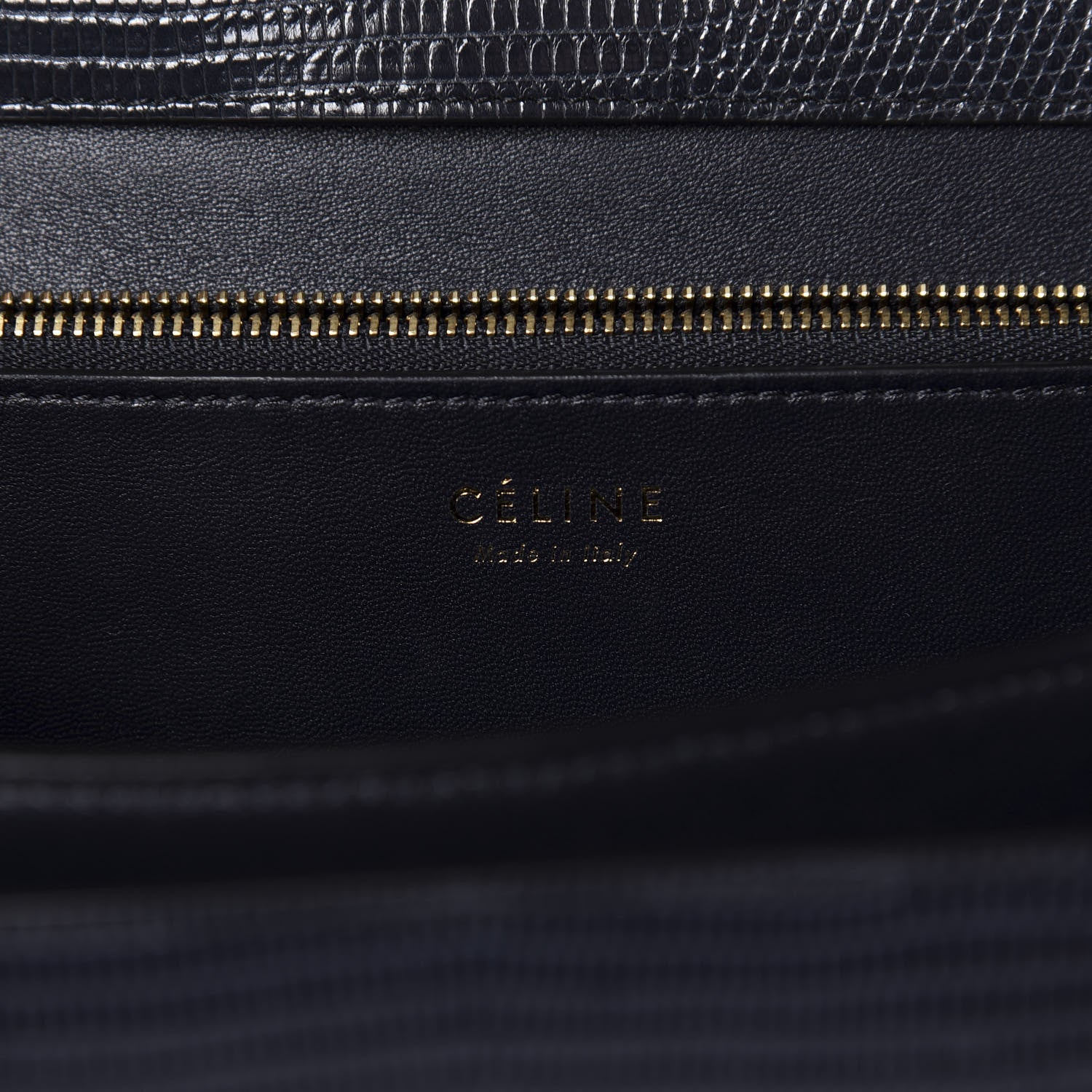 Celine Lizard Medium Classic Box Flap Bag Navy 7 of 9
