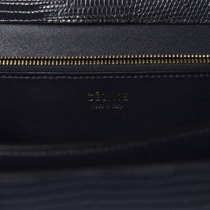 Celine Lizard Medium Classic Box Flap Bag Navy 7 of 9