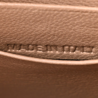 Balenciaga Shiny Calfskin Crocodile Embossed Hourglass Chain Bag Nude Beige 9 of 20