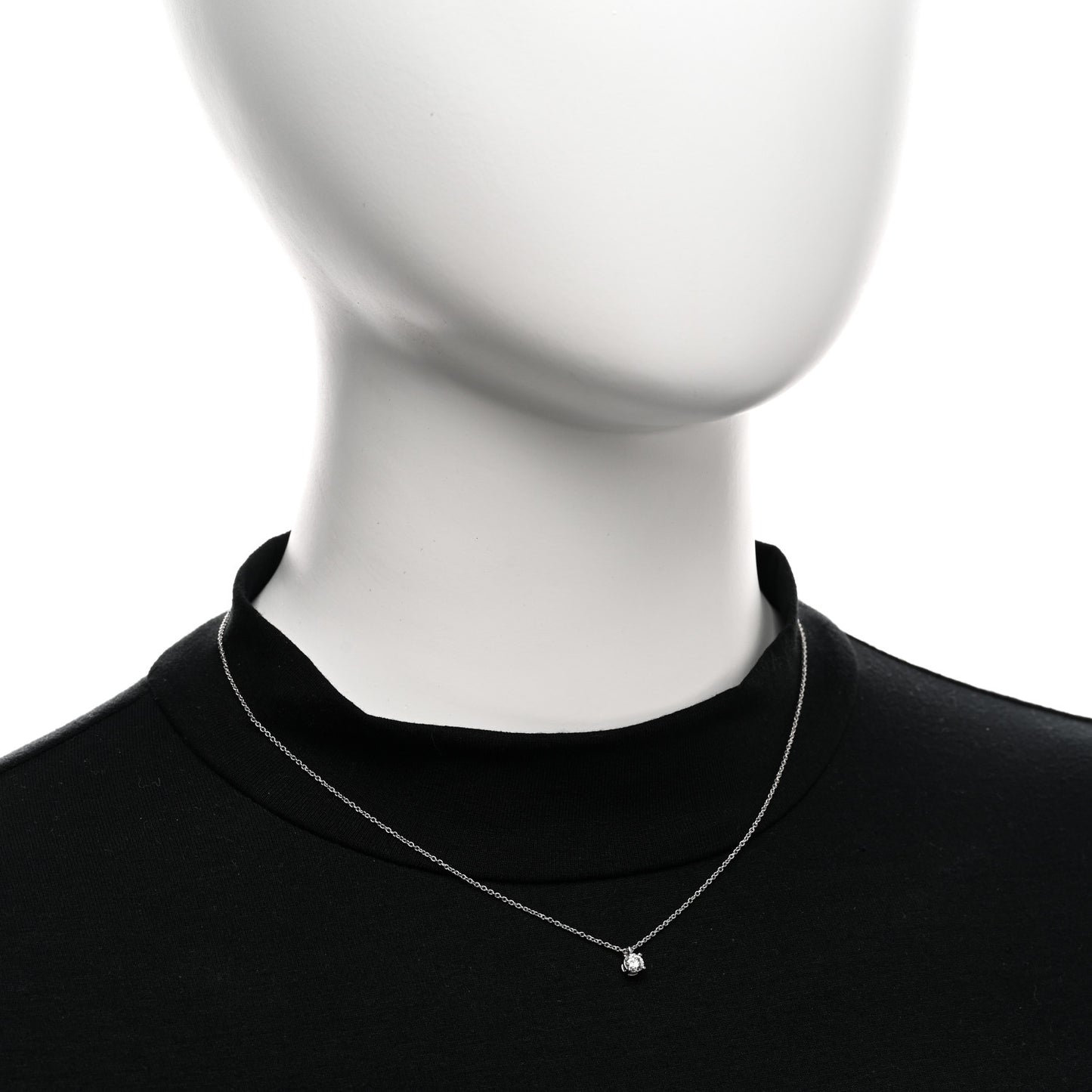 Platinum Diamond .22ct Solitaire Pendant Necklace