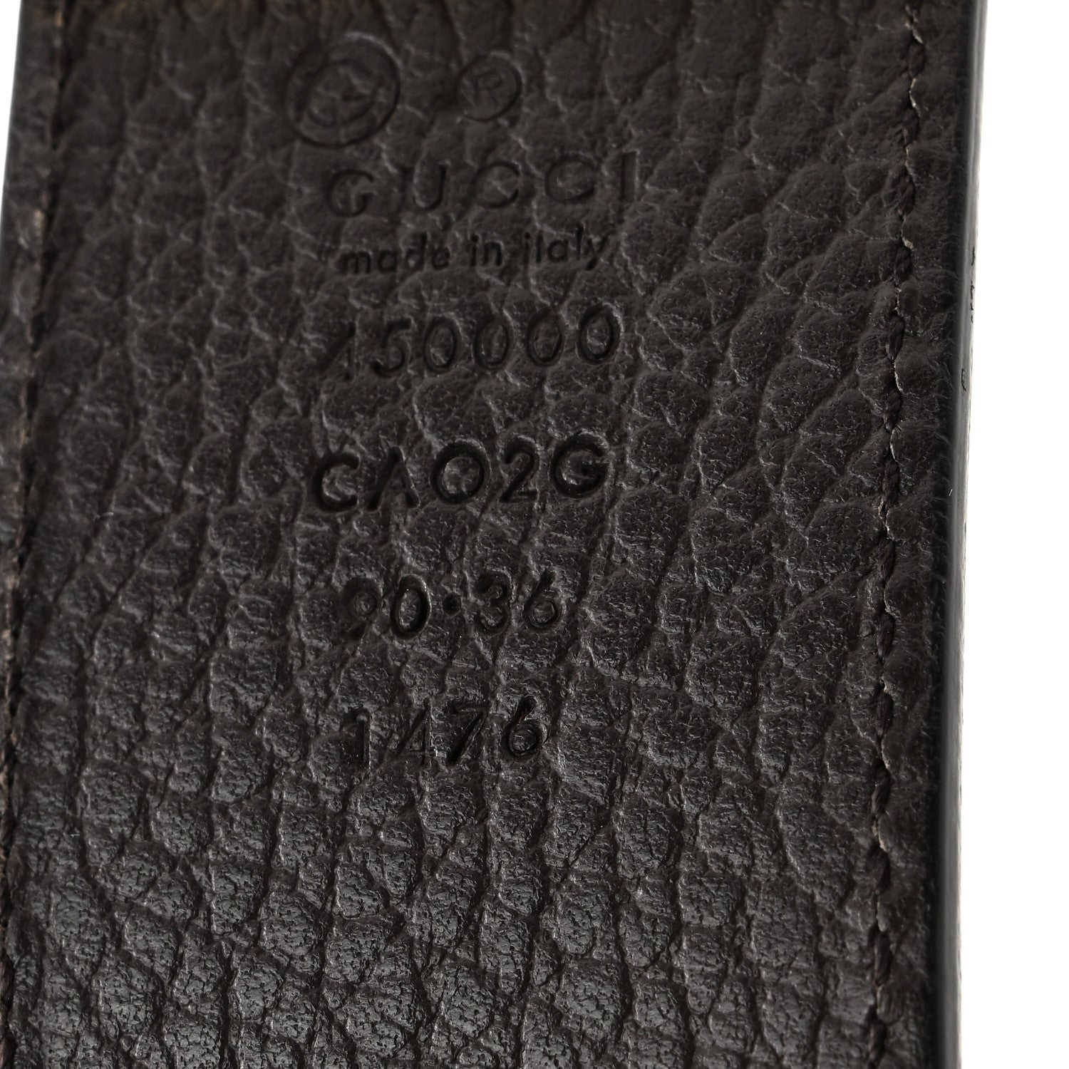 Gucci Dollar Calfskin 1973 Reversible Belt 90 36 Black Testa di Moro 3 of 5