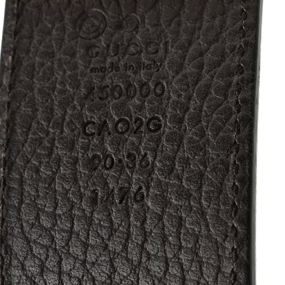 Gucci Dollar Calfskin 1973 Reversible Belt 90 36 Black Testa di Moro 3 of 5