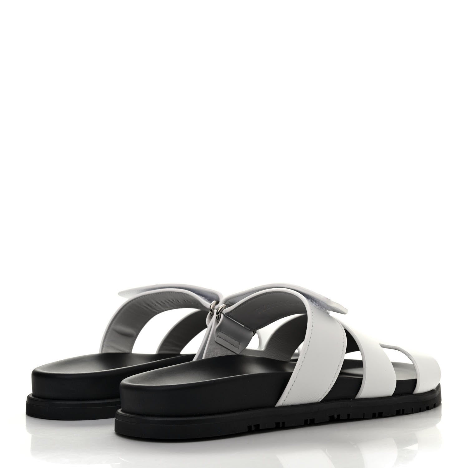 Hermes Calfskin Womens Chypre Sandals 40 White 4 of 7