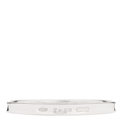 Tiffany Sterling Silver Narrow 1837 Bangle Bracelet 1 of 4
