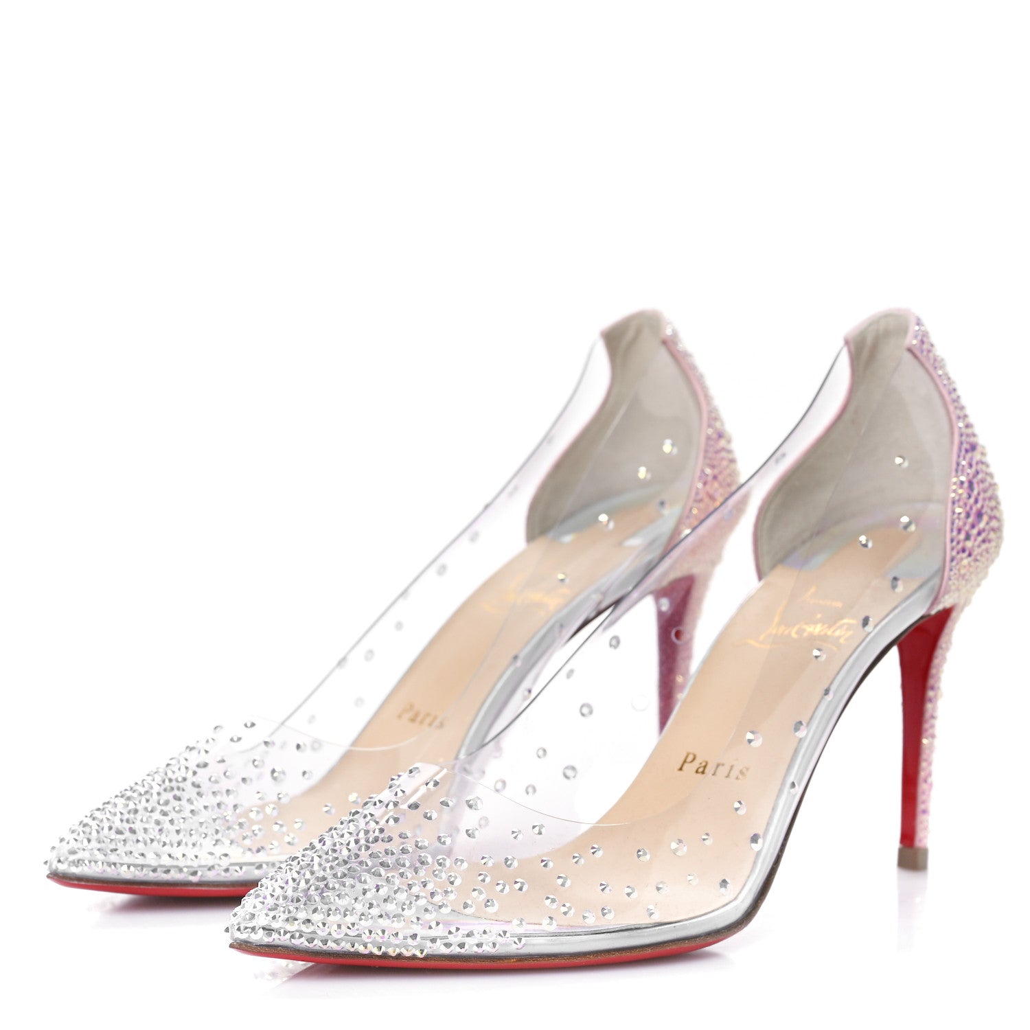 Christian Louboutin PVC Degrastrass 85 Pumps 37.5 Pink Multicolor 4 of 7