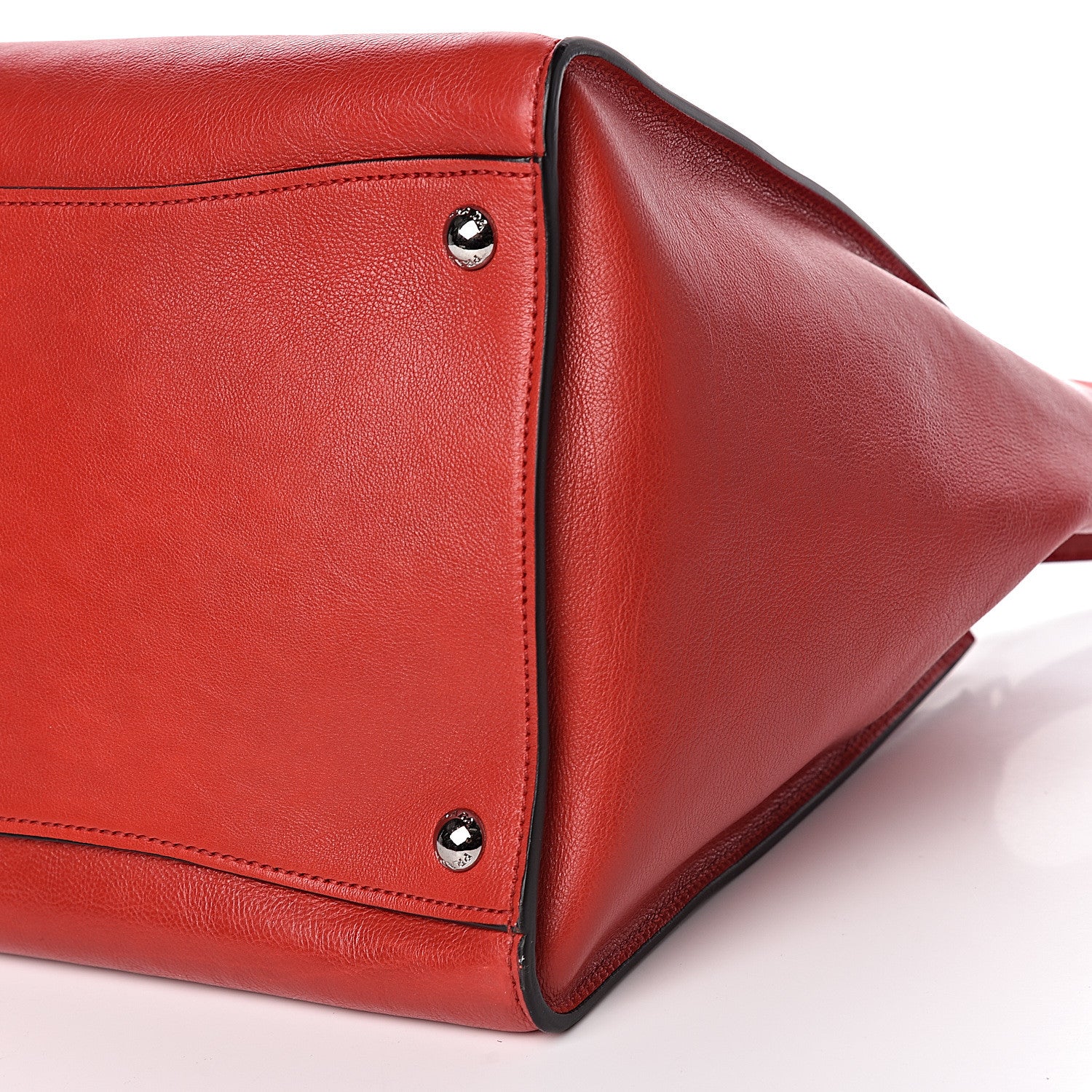Prada Glace Calfskin Twin Pocket Tote Fuoco 10 of 11