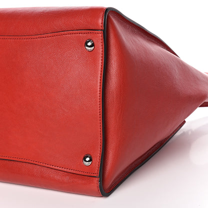Prada Glace Calfskin Twin Pocket Tote Fuoco 10 of 11