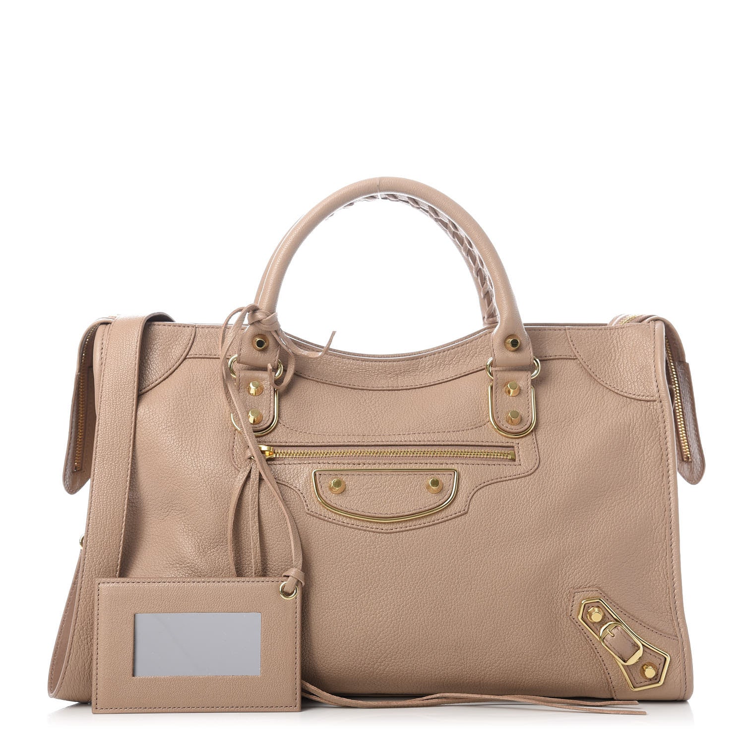 Balenciaga Chevre Gold Metallic Edge Hardware City Rose Des Sables 1 of 10