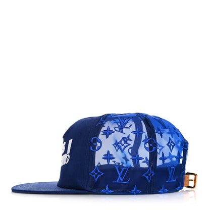 Louis Vuitton Mesh Embroidered Everyday LV Cap 58 Blue 3 of 8