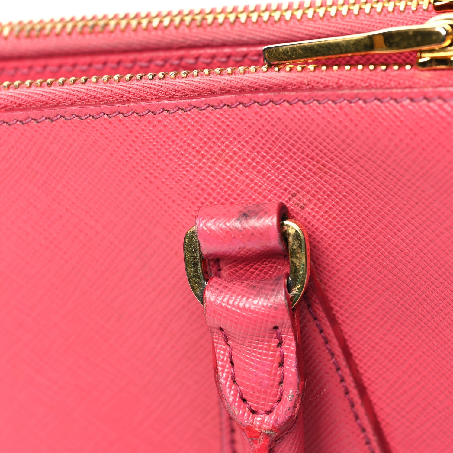 Prada Saffiano Medium Galleria Double Zip Tote Fuxia 15 of 19