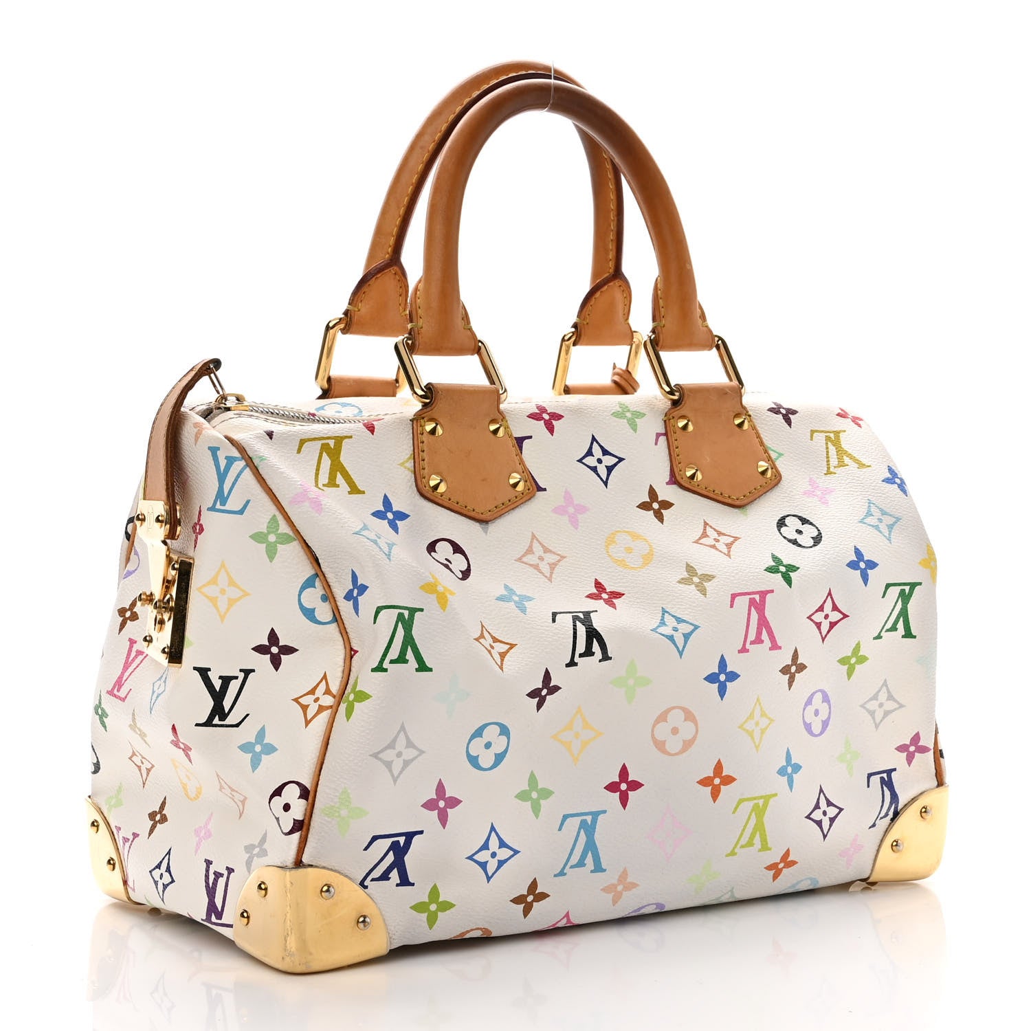 Louis Vuitton Monogram Multicolor Speedy 30 White 3 of 15