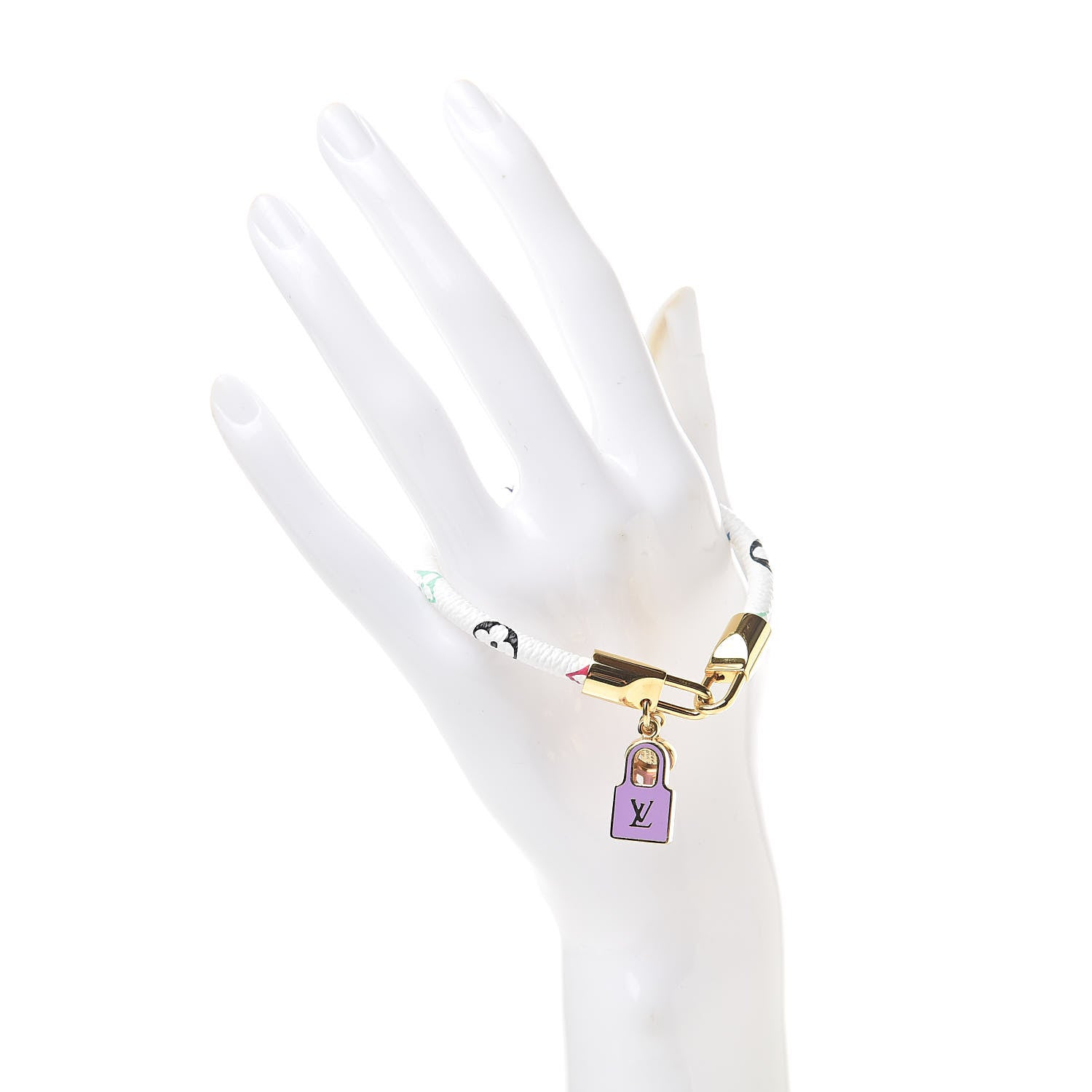 Louis Vuitton Monogram Multicolor Luck It Bracelet 19 White 2 of 6