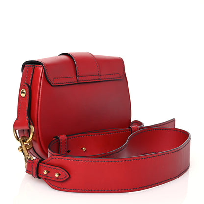 Christian Dior Calfskin D Fence Saddle Bag Black Red 3 of 16
