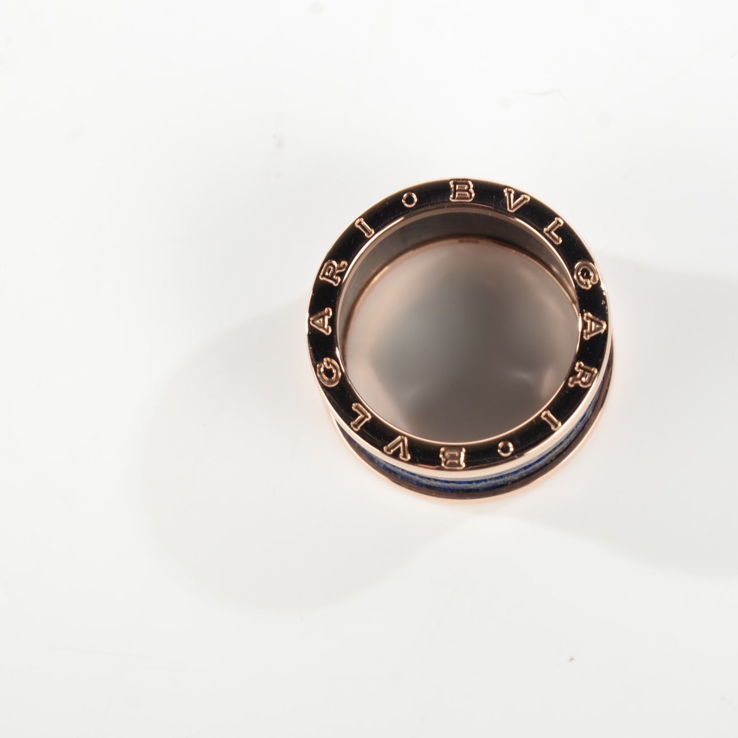 18K Rose Gold Lapis B.Zero1 Four-Band Ring 58 8.5