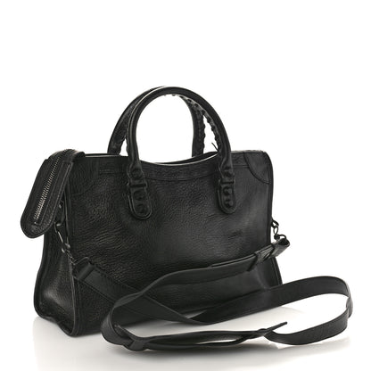 Balenciaga Chevre Black Metallic Edge Hardware S City Black 3 of 8