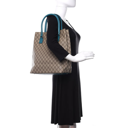 Gucci GG Plus Monogram Small Vertical Tote Turquoise 2 of 10