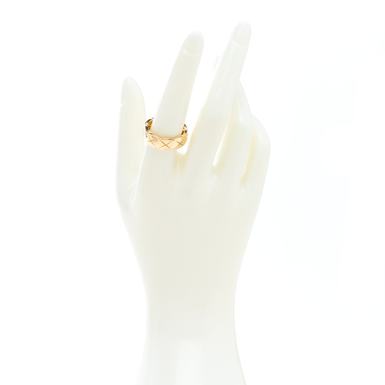 Chanel 18K Yellow Gold Small Coco Crush Ring 57 8 2 of 6