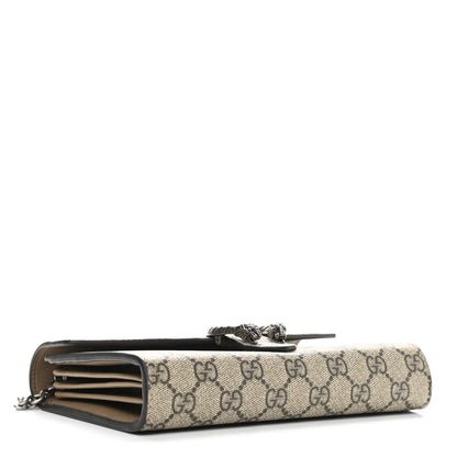 Gucci GG Supreme Monogram Mini Dionysus Chain Wallet Beige Taupe 4 of 11