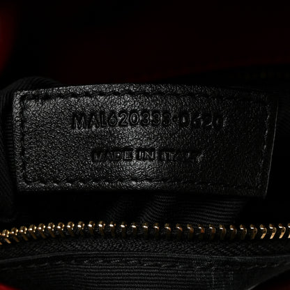 Saint Laurent Lambskin Quilted Toy Loulou Puffer Monogram Chain Satchel Opium Red 8 of 12