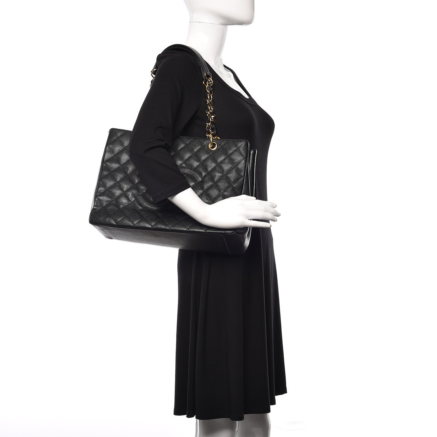 Chanel Caviar Quilted Grand Shopping Tote GST Black 2 of 11