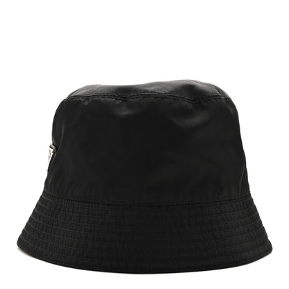 Prada Re-Nylon Metal Triangle Logo Mens Bucket Hat XL Black 3 of 8