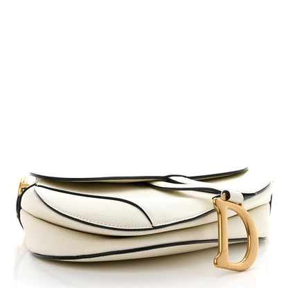 Christian Dior Grained Calfskin Saddle Bag White 4 of 11