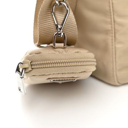 Prada Re-Nylon Vela Saffiano Pocket Single Buckle Messenger Shoulder Bag Deserto 11 of 11