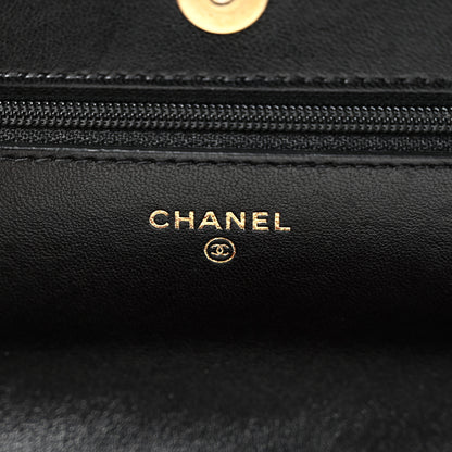 Chanel Lambskin Quilted Chanel 19 Wallet On Chain WOC Black 6 of 13