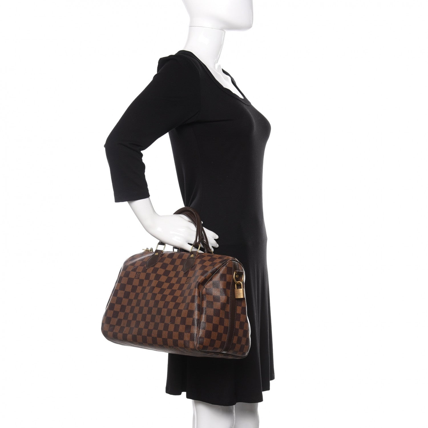 Louis Vuitton Damier Ebene Speedy Bandouliere 30 2 of 12