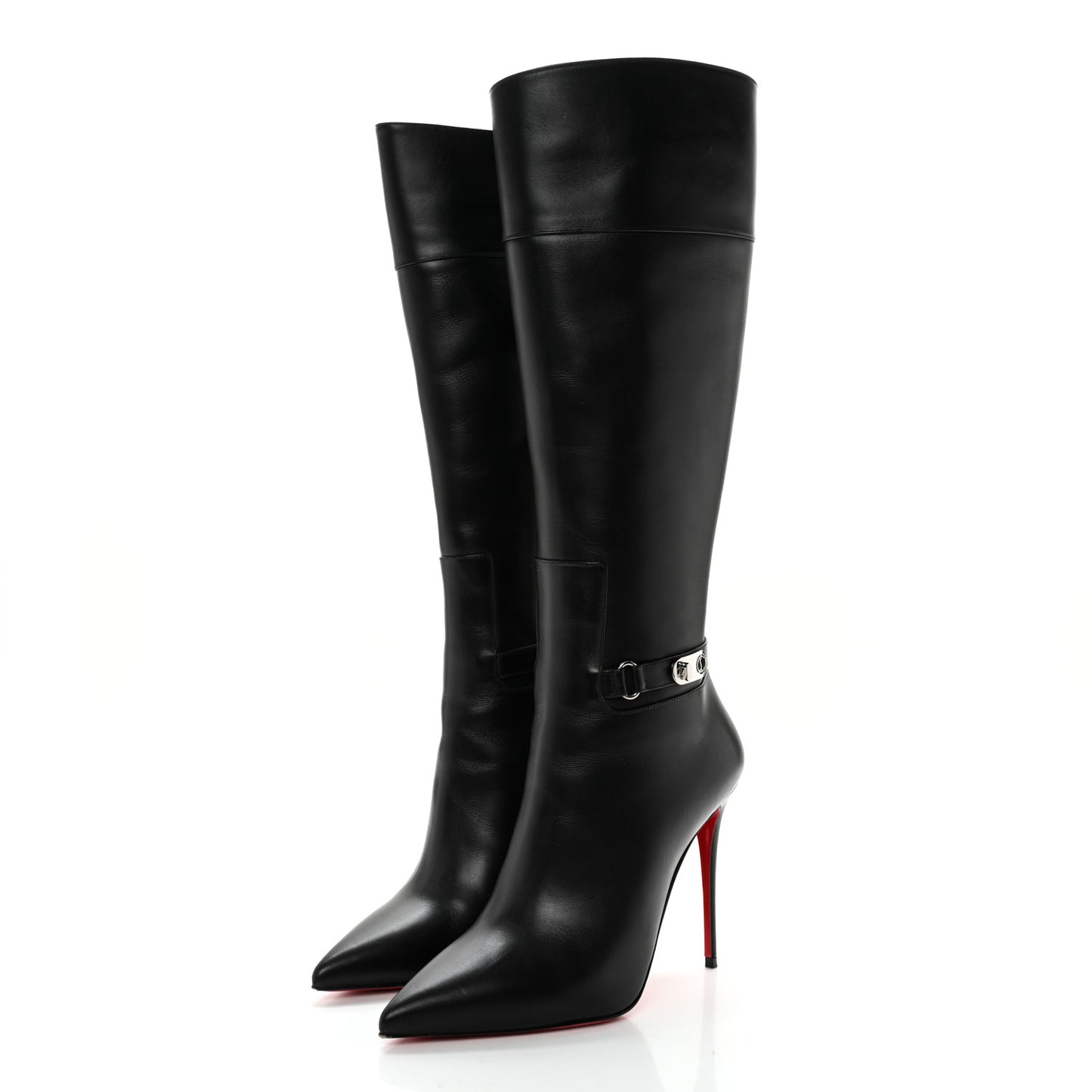 Calfskin Lock Kate Botta 100 Knee High Boots 40 Black