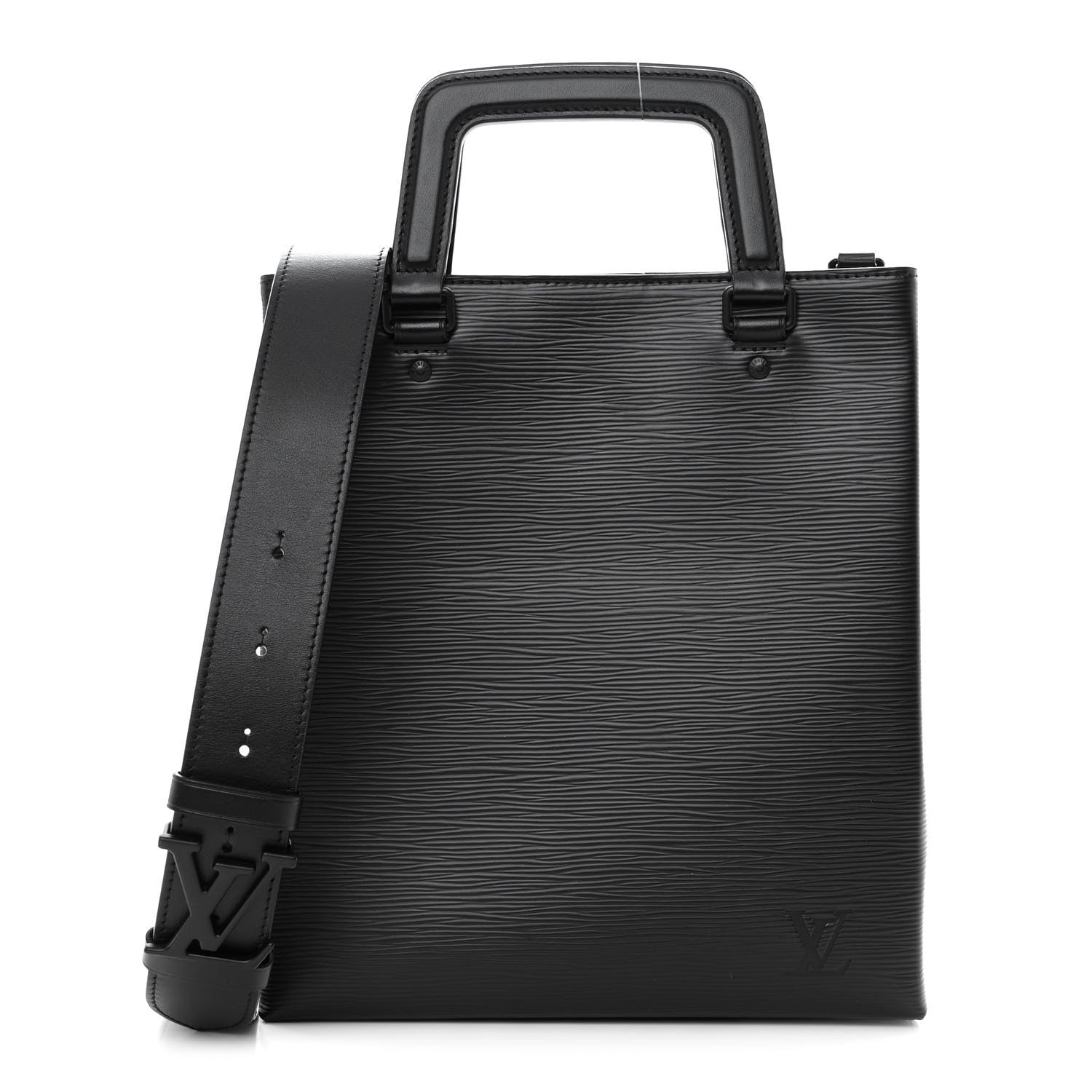 Louis Vuitton Epi Sac Plat Fold Bag Black 1 of 12