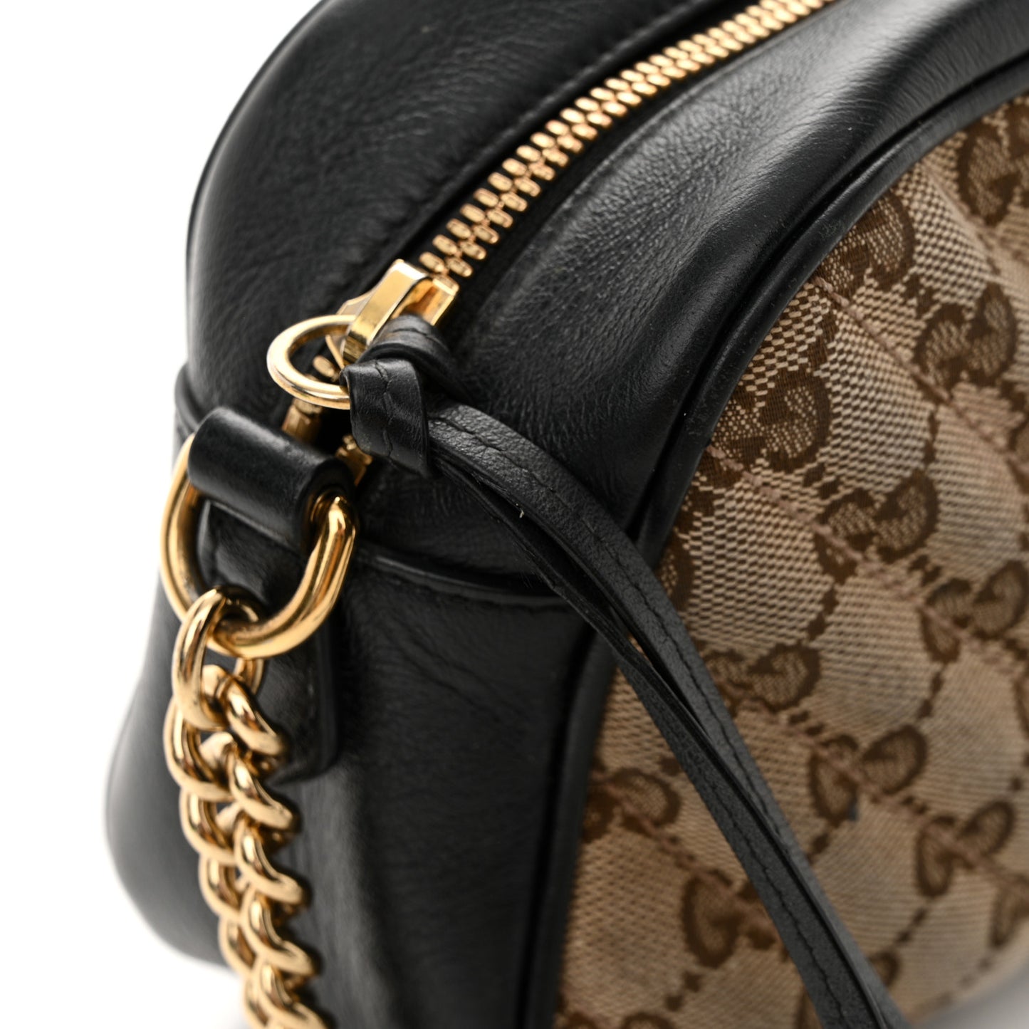 Monogram Matelasse Diagonal Small GG Marmont Chain Shoulder Bag Beige Black