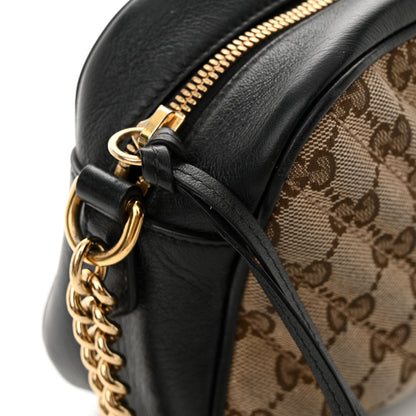 Gucci Monogram Matelasse Diagonal Small GG Marmont Chain Shoulder Bag Beige Black 15 of 15