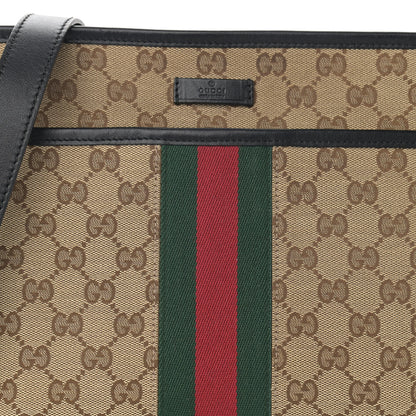 Gucci GG Monogram Web Flat Messenger Bag Black 10 of 10