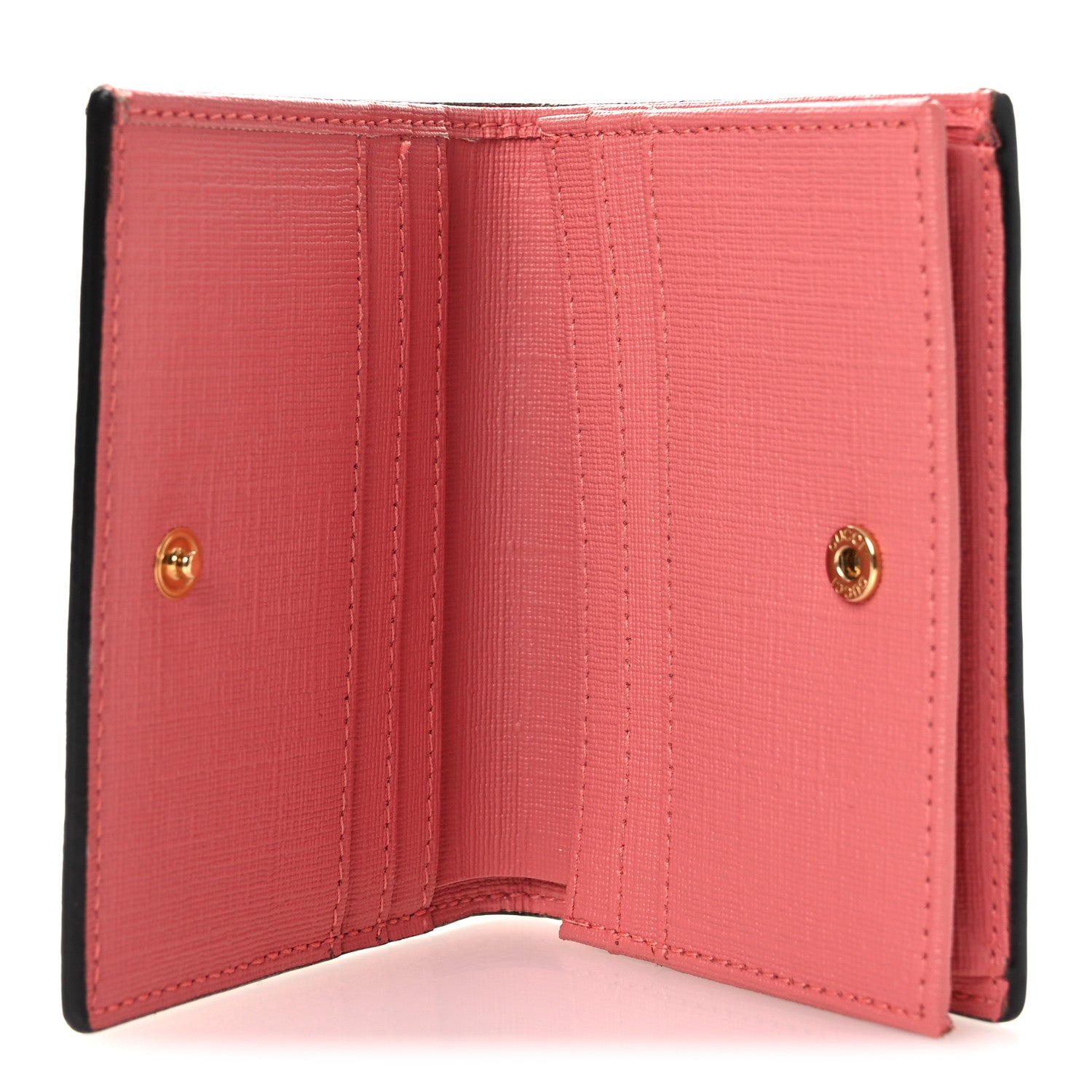 Gucci GG Supreme Monogram Face Embroidered Card Case Wallet Pink 5 of 8